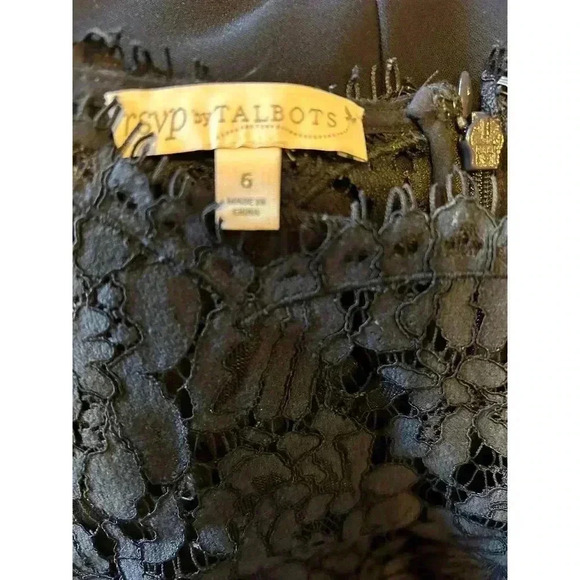 RSVP by TALBOTS Scalloped Edge Lace Blue Sheath Dress Size 6 - Picture 3 of 6